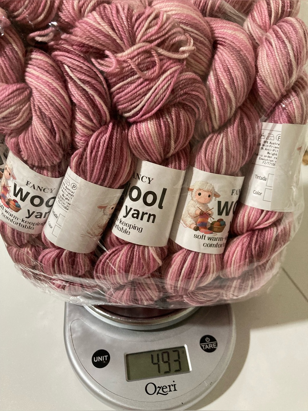 10NWT Fancy Wool Yarn 480+g 85% Australian Wool 10% Camel 🐪 5% Anti-Pilling Fibe